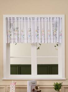 1 件简约花卉蕾丝窗帘，加厚咖啡色房间隔断，客厅、卧室、餐厅门帘 - 彩色 - 查看 6