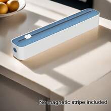 塑料厨房薄膜切割器和分配器 - 整理保鲜膜、烘焙纸和锡箔 - 食品包装必备厨房储存工具，最大容量为直径 4.5 厘米/1.77 英寸的厨房用纸