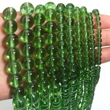1 件各种尺寸 4/6/8/10/12 毫米绿色玻璃珠串，时尚多功能绿色 DIY 珠子，适用于手链、项链、珠宝制作、手机吊饰、钥匙扣装饰，批发珠子 - 綠色 - 查看 3