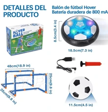 Portería de fútbol deportiva Juego de porterías de fútbol para niños 6 piezas, dos porterías, un cable de carga, un balón luminoso, una bomba hinchable, un balón hinchable, apto para interior y exterior, juguetes educativos - juego de 6 piezas - Ver 3