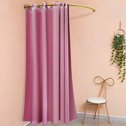 HOHOBLA Clothing Store Fitting Room, Clothing Store Dressing Room, U-Dressing Room Privacy Protection Changing Room Divider, Dressing Room Fitting Room For Boutique, Curtain Room Divider (C-Shaped-Pink)