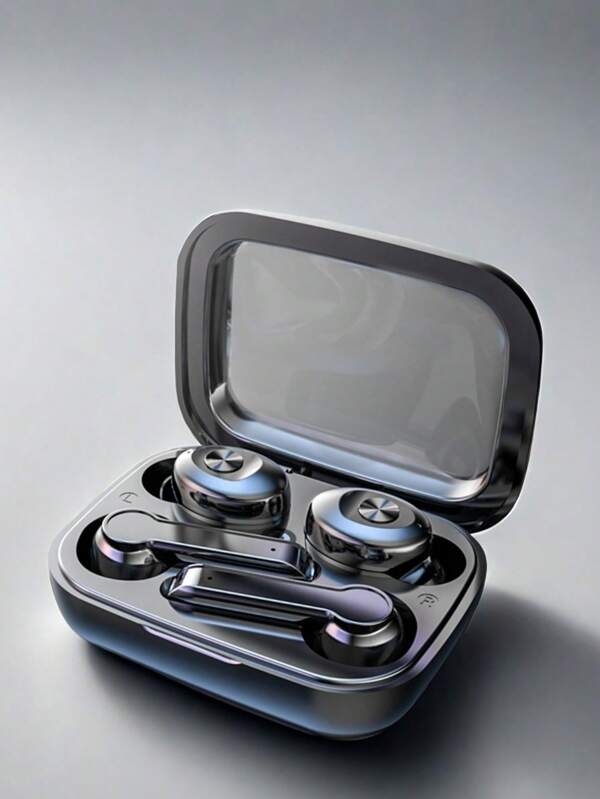 WoSD WoSD Fones de Ouvido Gêmeos, Fones de Ouvido para Casais, Fones de Ouvido Sem Fio Duplos com Estojo de Recarga, Visor LED, Controles Táteis, Isolamento Acústico, Longo Alcance, Bateria Recarregável de Polímero de Lítio, Compatível com Dispositivos Apple e Android