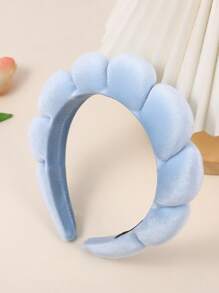 FURDANXINYI 1 chiếc băng đô cài tóc bằng nhung cao cấp, phụ kiện tóc mềm mại, bông xốp, băng đô trang điểm, phụ kiện tóc làm đẹp tại nhà. - Hồng - Xem 5