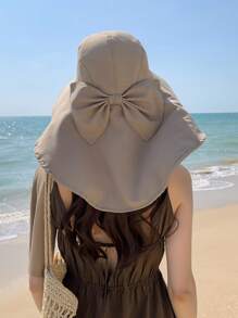 A 2025 New Summer Neck Protection Sun Shawl Sun Hat For Women All-Match Fashion Anti-Ultraviolet Enlarged Brim Sun Hat