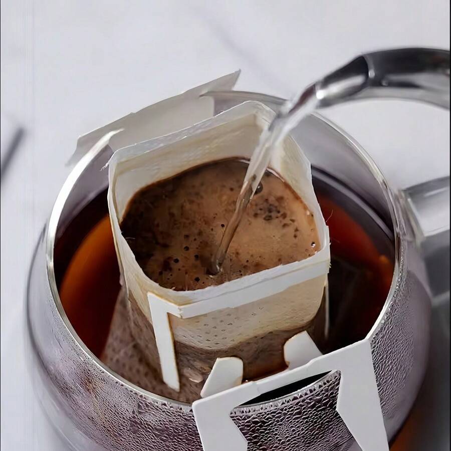 25pcs/50pcs High-Quality Pour-Over Coffee Filter Paper With Ear Hooks, Thickened And Reinforced, Ultra-Fine Filtration, Residue-Free, Richer Coffee Flavor, Convenient To Carry, Suitable For Coffee Lovers, Travel, Home, Office Use, Compatible With Various Cups, Enjoy Coffee Time Anytime And Anywhere. Back To School Essential!