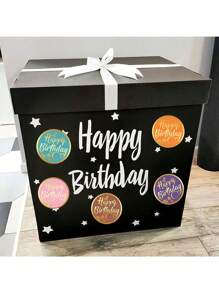 500pcs/Roll Birthday Graffiti Self-Adhesive Stickers, 1 Inch Round, 18 Patterns, Black Print/Colorful Foil, Birthday Party Decoration, Gift Wrapping, Envelope Card, Commercial DIY Decor Labels, PVC Waterproof Sealing Stickers - Multicolor - View 8