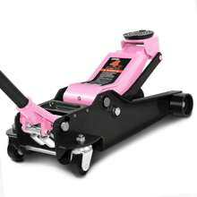 [4.5"- 20"] 4 Ton Dual Piston Pump Low Profile Hydraulic Trolley Floor Jack Pink