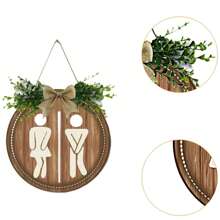 1 pieza, Rótulo con lema, Señal de tablón redondo, Decoración de pared para el hogar, Decoración rústica, Decoración de baño, Decoración de escena, Decoración de festivales, Decoración de habitación, Decoración del hogar, Decoración de oficinas