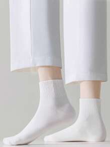 6 Pairs Women's Candy Color Socks, Versatile Breathable Sweat-Absorbent Short Crew Socks For Daily Wear, Spring/Summer - Multicolor - View 2