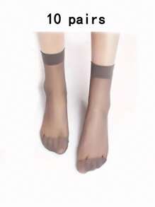 30 件装水晶丝袜，透气，防臭，短款透明纯色隐形袜子，适合青少年，夏季轻便 - 彩色 - 查看 15