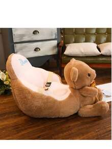 Soporte Aprender A Sentarse Bebé Osito Café Con Correa - Café integral - Ver 3