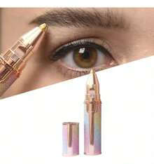 Recortador de cejas y depilación facial para mujeres, recargable, eléctrico, sin dolor, portátil, depiladora de cejas, pluma para cejas, pelusa de melocotón facial, labios - aleatorio - Ver 3