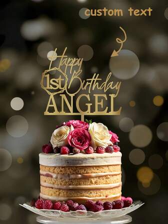 1 pieza Decoración personalizada para pastel, resistente al agua, decorativa, de moda, retro personalizada, personalizada, decoración de pastel de acrílico, decoración de pastel con nombre personalizado, decoración de boda personalizada, apta para aniversario, Día de San Valentín, Día de la Madre, cumpleaños, Día del Niño, Día del Padre, graduación, boda, inauguración de la casa, restaurante, sala de estar, dormitorio, salón de té, hogar, Navidad