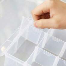 1pc 15-Compartment Washi Tape Organizer,Adjustable Compartment Grid Slot Storage Box,Clear Organizer Container Storage Box With Adjustable Dividers,Removable Clear Jewelry Divider Storage Box,For Art Supplies, Jewelry, Beads, Stationery, Stickers, And Tape,Back To School Supplies