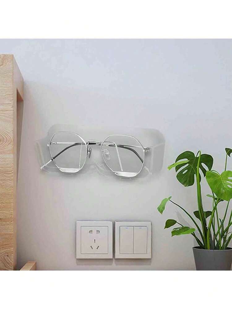 2pcs Glasses Storage Rack, Bathroom Bedside Anti-Pressure Wall Mount, Sunglasses Display Props, Myopia Glasses Display Frame Rack, Suitable For Bathroom, Room, Etc. - Multicolor - View 6