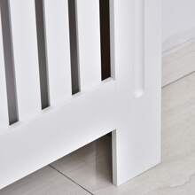 HOMCOM Copritermosifone a Doghe in MDF, Copertura Termosifone per Casa e Ufficio, Bianco - Bianco - Visualizzare 9
