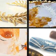 100mml Golden Leaf Adhesive, Water-Based Varnish, DIY Jewelry Making Supplies, Crafts & Sewing, Artistic Gilding Kit - Black - View 6