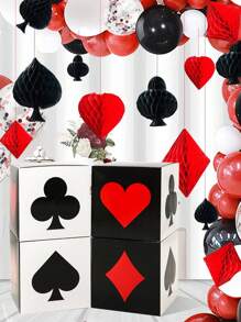 4 món, Hộp trang trí tiệc theo chủ đề Poker, Hộp tiệc Poker, Trang trí phông nền tiệc sinh nhật, Trang trí vũ hội, Đạo cụ chụp ảnh, Hộp quà tặng tiệc, Vật dụng gói quà, Hộp đựng kẹo, Vật dụng trang trí trung tâm bàn, Đồ trang trí để bàn, Quà tặng tiệc - bài xì tố - Xem 4