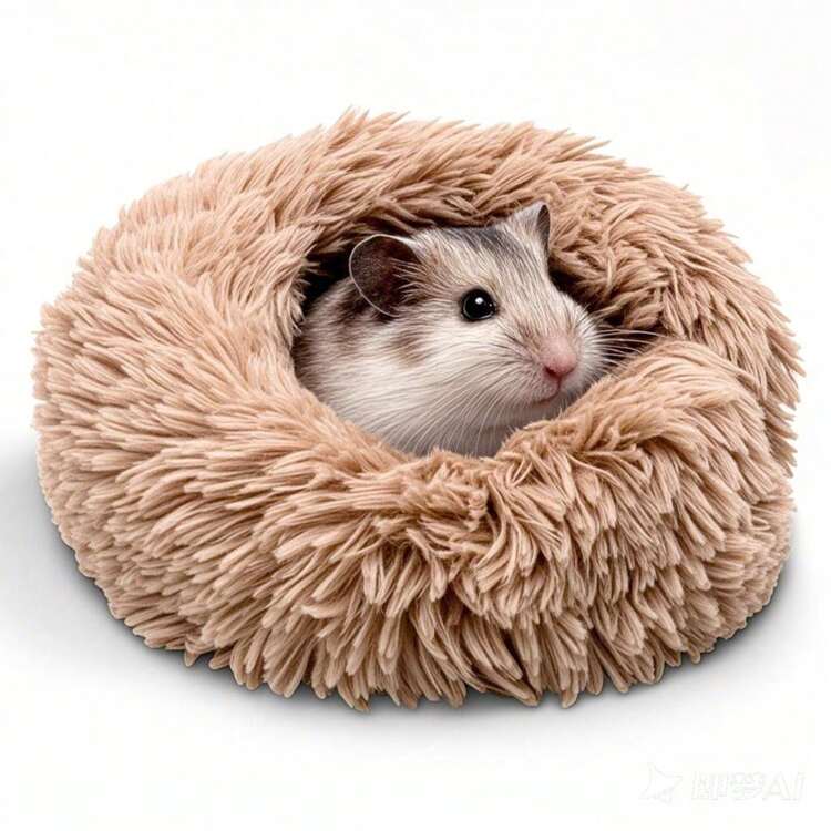 1 件超柔软舒适毛绒小宠物窝 - 温暖的仓鼠睡床，优质笼式睡床，带隔热垫，完美的冬季用品，护理和舒适的温暖冬季栖息地，适合大仓鼠、豚鼠和小动物，适合圣诞节/万圣节/新年礼物装饰 - 彩色 - 查看 14
