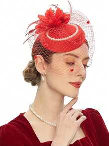 1 pieza Fascinadores y sombreros elegantes para mujer para fiestas de té, bodas, carreras de caballos, Bridgerton, funeral, vestidos vintage de los años 40 y 50, accesorios Lolita, regalo del Día de la Madre