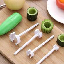 5pcs/Set Fruit & Vegetable Corer, Multi-Function Veggie Seed Remover, Cucumber & Bitter Gourd Deseeder, Kitchen Tool, Party Food Prep, Christmas Fruit Tool