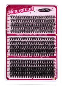 300 Stück/270 Stück natürliche flauschige DIY Wimpernverlängerung 40D+50D+60D/60D+80D+100D, weiche & flexible Büschel-Wimpern geeignet für Anfänger, gemischte Länge (10-16mm), wiederverwendbare Wimpernbüschel, Wimpernbüschel, Einzelwimpern, Wimpern, Falsche Wimpern