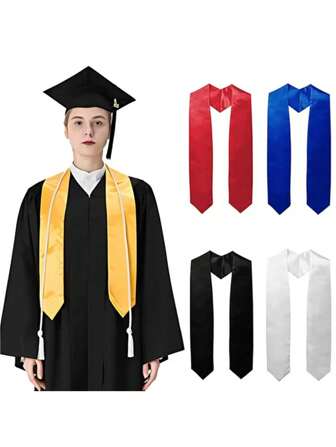 1 pièce Châle de remise des diplômes/d'honneur polyester casual unicolore, unisexe