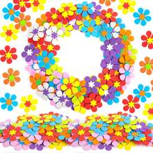 40/80/160 stuks levendige schuimbloemenstickers - diverse kleuren, matte afwerking, zelfklevende rubberen bloemen voor doe-het-zelf-knutsel- en kunstprojecten, unieke asymmetrische vormen, ideaal voor decoratieve borden en creatieve verkenning, bloemenmuurstickers