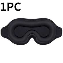 1 pièce Masque de sommeil de couleur unie, Masque de sommeil noir simple, Convient pour la famille, les voyages, la chambre à coucher, les voyages, le bureau, l'école et les fournitures scolaires