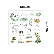 4 Sheets/Set Clipbook Wedding Stickers Creative Valentine's Day Stickers Love Decoration Planning Handheld Wedding Stickers - Multicolor - View 2