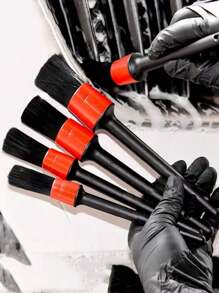 5pcs Car Cleaning Brushes, Including AC Vent Brush, Interior Cleaning Brush, Car Detailing Brush