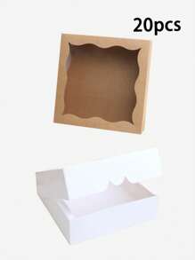 10pcs/20pcs Pastry Biscuit Packaging Boxes For Afternoon Tea