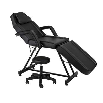 Tattoo Chair With Stool Message Bed Spa Salon Table Facial Chair For Client Esthetician White Max Weight Capacity 330lbs Black Salon Chair, Barber Chair Chair, Pedicure Chair, Tattoo Chair, Vanity Chair, Shampoo Chair Salon Chair Salon Furniture, Massage Chair, Braiding Chair, Styling Chair, Salon Chairs, Shower Chair Chair For Hair Stylist For Home, Salon Chairs, Salon Styling Chair Styling Chair, Salon Chairs For Hair Stylist