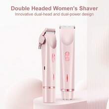 2 In 1 Rechargeable Bikini Trimmer, Women's Shaving Device Electric Razor,  IPX7 Waterproof,400mAh Lithium Battery, Dry And Wet, Men's And Women's Body Hair Remover, USB Rechargeable Lithium Battery, Multi-Purpose Facial Tools, Hair Trimmer, Valentine's Day Gifts For Girlfriends And Lovers - Pink - View 11