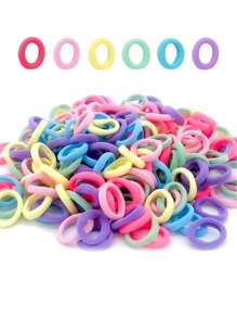 100/200/500 piezas Gomas de pelo de algodón sin daño (aproximadamente 2.54 cm)