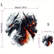 1/2/4pcs Shiny Heat Transfer Stickers With Evil Dragon Patterns, Washable And Iron-On Decals, Suitable For Raincoats, DIY Crafts - "With God All Things Are Possible" Theme, All-Season Applicable, Handmade Materials