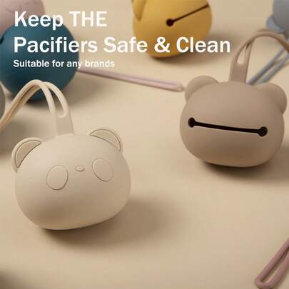 硅胶奶嘴盒，新生儿便携式硅胶奶嘴盒套袋，适用于尿布袋