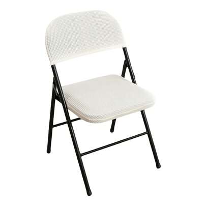 Folding Dining Chair Seat And Back Cover Set Solid Color Jacquard Stretch Chair Slipcover Home Decoration