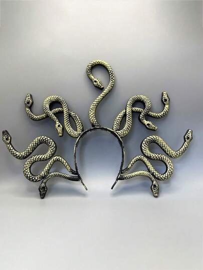 Diadema con diseño de Medusa mujer serpiente clásica, accesorios para fotografia de cosplay de Halloween, disponible en tres colores, accesorios de escenario, complementos para vestidos de fiesta