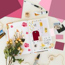 1 套紫色风格剪贴簿纸 6 英寸 x 6 英寸，12 张纯色简约情人节剪贴簿纸，一张单面 Decopodge 纸，用于手工垃圾日记本、贺卡制作装饰背景、学校用品、返校 - 彩色 - 查看 11