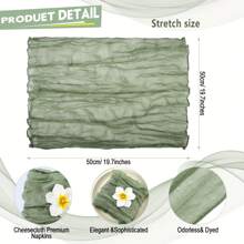 19.7 X 19.7 英寸平纹细布奶酪布餐巾，散装餐巾，可洗皱纹布，装饰餐巾，适用于家庭、婚礼、情人节、圣诞节、万圣节派对、活动（薄荷绿）