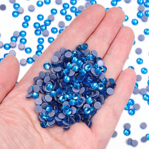 1.440 Stücke SS3 - SS30 runde Hotfix Glas-Strass mit flachem Boden, hohe Qualität für Kleidung, Schuhe, Hüte, Accessoires