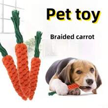 Cat/Dog Lover Gift And Dog/Cat Mom Love Pet Bite Sound Toy 4-Piece, Sound Yellow Duck + Carrot + Sound Crocodile + Woven Ball (Cute Companion Toys For Cat/Dog Lover Gift And Dog/Cat Mom Love Pet Grinding Teeth, Cat/Dog Lover Gift And Dog/Cat Mom Love Pets Play With Their Own Magic)