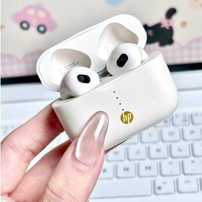 HP 无线耳机快速发货，惠普无线蓝牙耳机，5.3自动配对耳机，长达30小时播放时间，带麦克风的无线耳机，兼容iPhone和安卓系统，游戏、音乐耳机和扬声器，节日礼物、圣诞礼物，秋冬季必备，USB转Type-C接口，无线耳机 - 快速发货，健身房必备