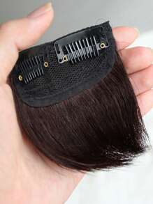 3 件装带发夹的软垫合成天然接发，耐热纤维，隐形轻巧，适合女士（四种颜色可选）