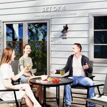 Outsunny 4pcs Rattan Chair Garden Furniture Wicker Foldable Chair Steel Frame For Poolside Garden - Grey - View 4