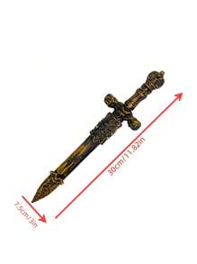 1pc Prop Replica Plastic Toy Sword For Stage Performance, Knight Sword, Caribbean Pirates Costume Accessory Halloween - Multicolor - View 2