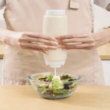 Kit 6 Bisnaga Invertidas P/ Molhos Restaurante Buffets 590ml - Branco - Visão 7