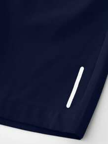 青少年男孩 1 件休闲运动纯色短裤，时尚百搭户外，夏季 - 藍色 - 查看 6