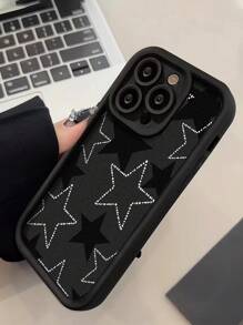 全新高端纹理加厚防摔黑星和白星彩绘手机壳保护套兼容 16/ 16 Pro/ 16 Plus/ 16 Pro Max/ 15 Pro Max、Apple P13、P14、P11、P16 软壳 P12 防摔 XS、XR、7/8P、7/8GES2、Galaxy、Redmi 手机 - 彩色 - 查看 6
